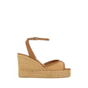 Castaner Women Beige Canvas Brigitte Wedges
